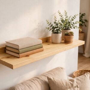 Repisa flotante 90 cm x 20 cm madera pino